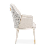 Lisbon Silken Matte Cream/Opal Dining Arm Chair - Ornate Home