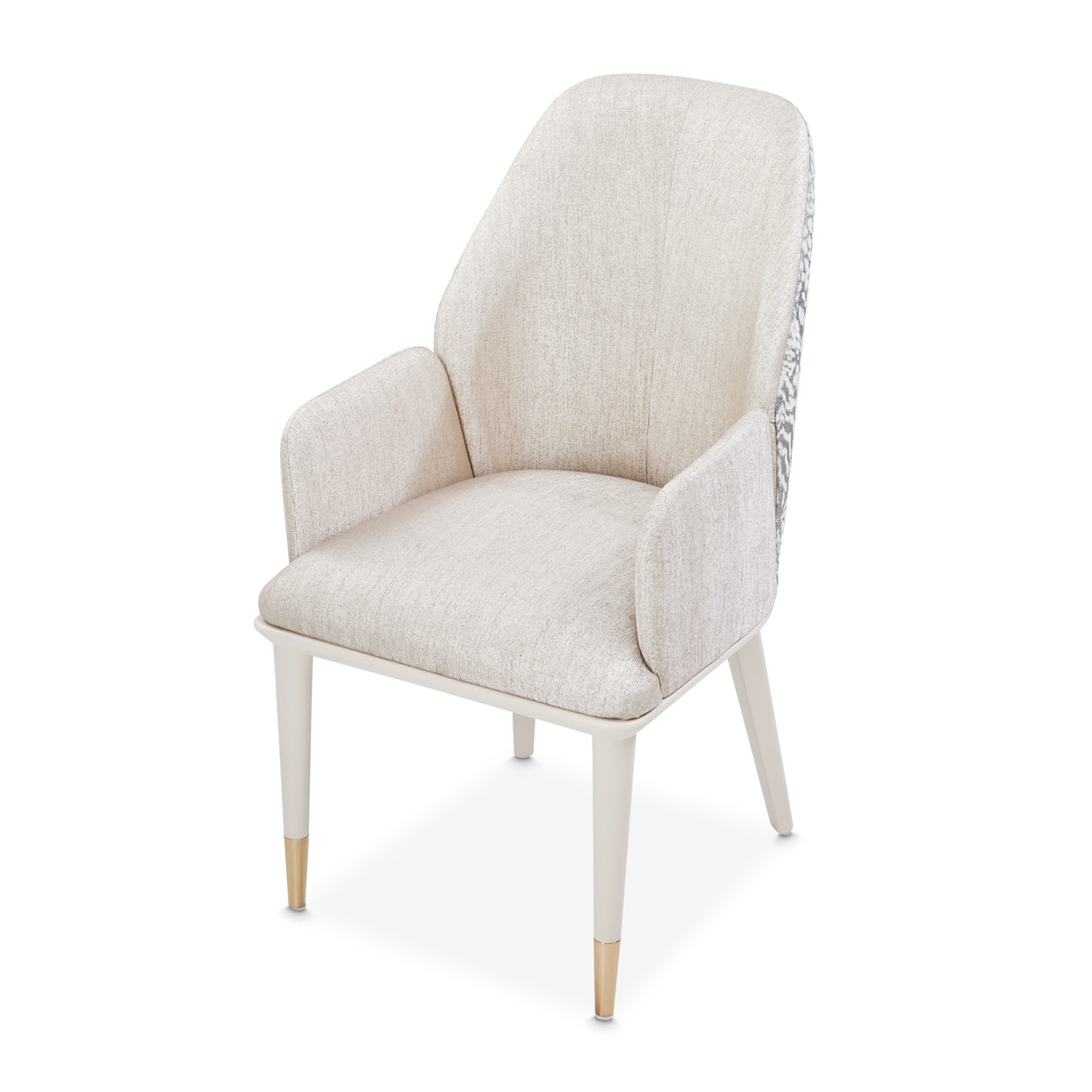 Lisbon Silken Matte Cream/Opal Dining Arm Chair - Ornate Home
