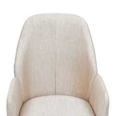 Lisbon Silken Matte Cream/Opal Dining Arm Chair - Ornate Home