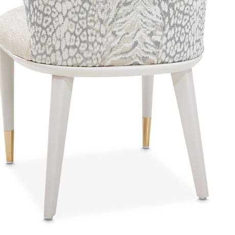Lisbon Silken Matte Cream/Opal Dining Side Chair - Ornate Home
