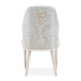 Lisbon Silken Matte Cream/Opal Dining Side Chair - Ornate Home