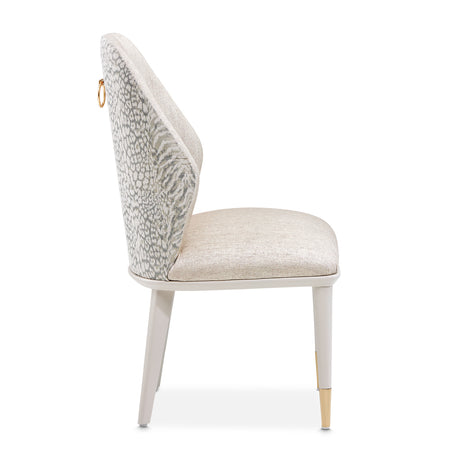 Lisbon Silken Matte Cream/Opal Dining Side Chair - Ornate Home