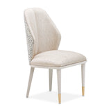 Lisbon Silken Matte Cream/Opal Dining Side Chair - Ornate Home