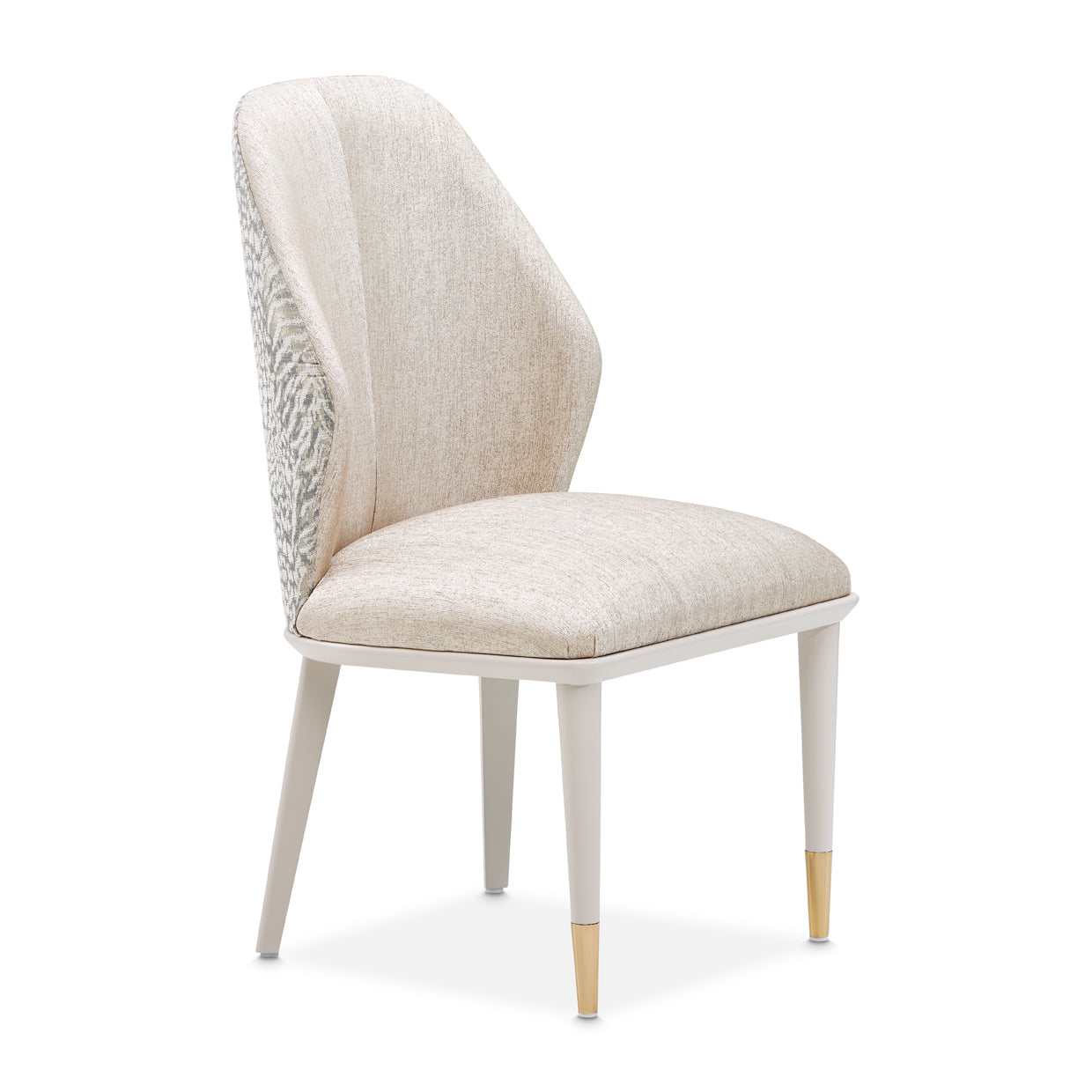 Lisbon Silken Matte Cream/Opal Dining Side Chair - Ornate Home