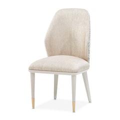 Lisbon Silken Matte Cream/Opal Dining Side Chair (Set of 2) - Ornate Home