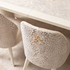 Lisbon Silken Matte Cream/Opal Dining Side Chair (Set of 2) - Ornate Home