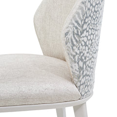 Lisbon Silken Matte Cream/Opal Dining Side Chair (Set of 2) - Ornate Home