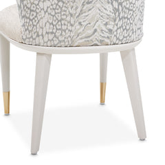 Lisbon Silken Matte Cream/Opal Dining Side Chair (Set of 2) - Ornate Home