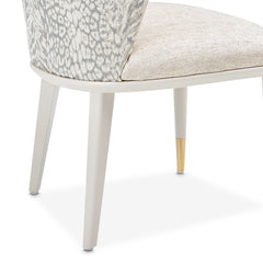 Lisbon Silken Matte Cream/Opal Dining Side Chair (Set of 2) - Ornate Home