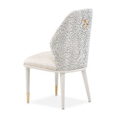 Lisbon Silken Matte Cream/Opal Dining Side Chair (Set of 2) - Ornate Home