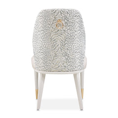 Lisbon Silken Matte Cream/Opal Dining Side Chair (Set of 2) - Ornate Home