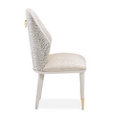 Lisbon Silken Matte Cream/Opal Dining Side Chair (Set of 2) - Ornate Home