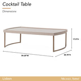 Lisbon Silky Cream Cocktail Table - Ornate Home