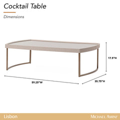 Lisbon Silky Cream Cocktail Table - Ornate Home