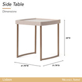 Lisbon Silky Cream Side Table - Ornate Home