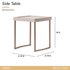 Lisbon Silky Cream Side Table - Ornate Home