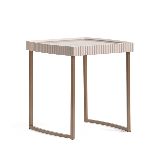Lisbon Silky Cream Side Table - Ornate Home