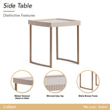 Lisbon Silky Cream Side Table - Ornate Home