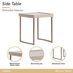 Lisbon Silky Cream Side Table - Ornate Home