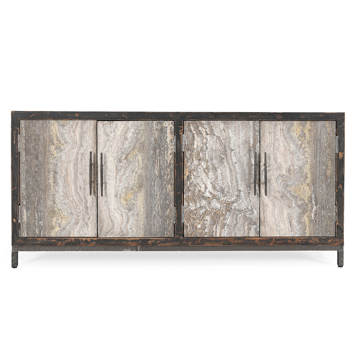 Lisbon Weathered Black Cabinet - Ornate Home