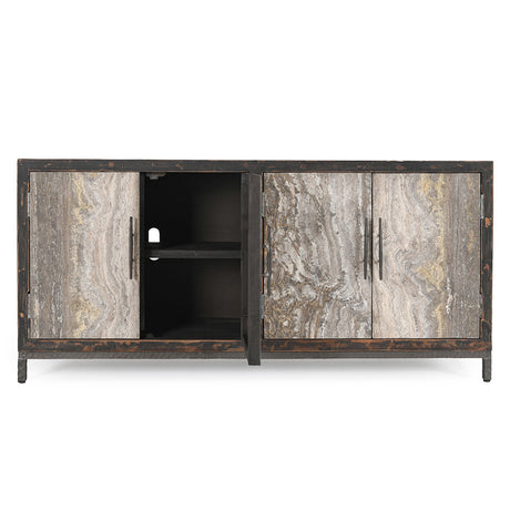 Lisbon Weathered Black Cabinet - Ornate Home