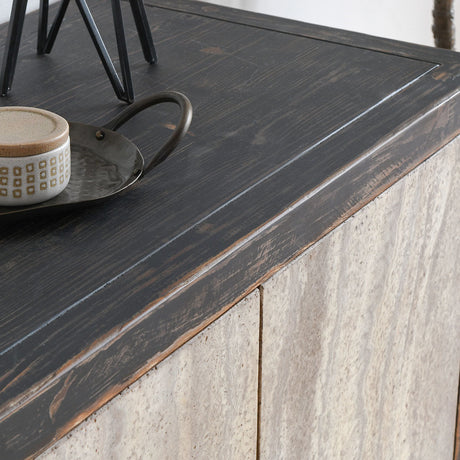 Lisbon Weathered Black Cabinet - Ornate Home