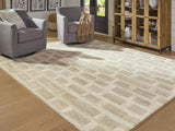 Lisgrove Tan/Brown/White Large Rug - Ornate Home