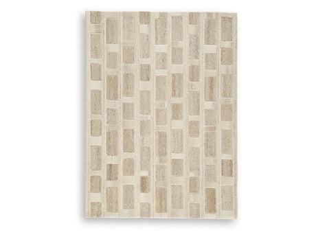 Lisgrove Tan/Brown/White Medium Rug - Ornate Home