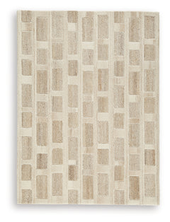 Lisgrove Tan/Brown/White Medium Rug - Ornate Home