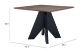 Lisse Espresso Square Dining Table - Ornate Home