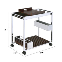 Lisses Chrome Serving Cart - Ornate Home