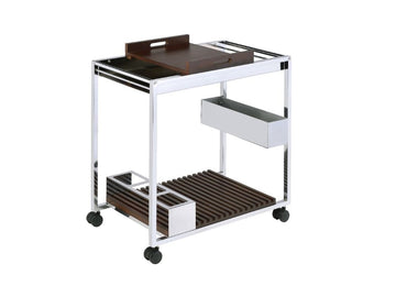 Lisses Chrome Serving Cart - Ornate Home