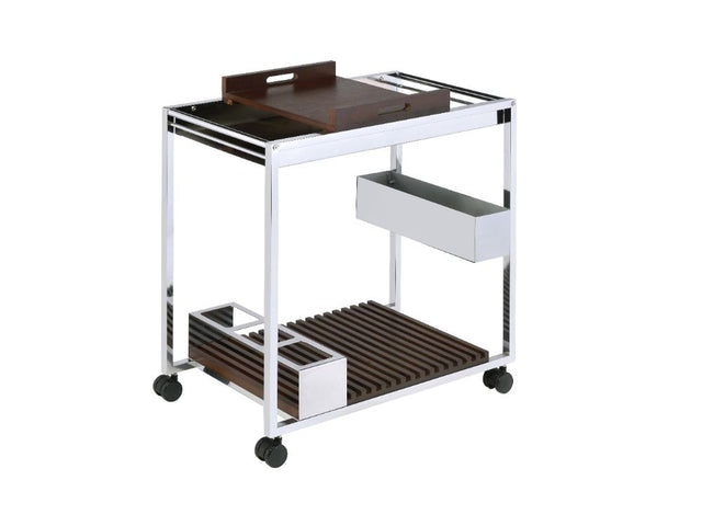 Lisses Chrome Serving Cart - Ornate Home