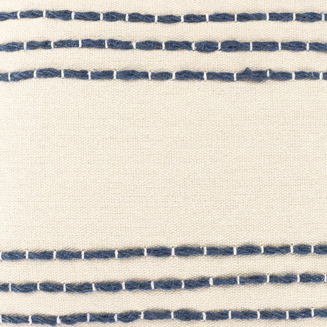 Listie Beige Navy Striped Accent Pillow - Ornate Home