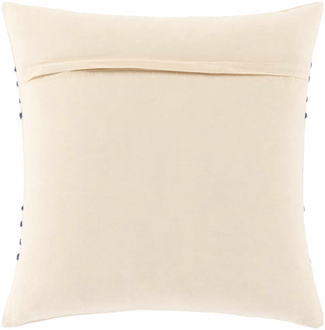 Listie Beige Navy Striped Accent Pillow - Ornate Home