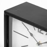Lita Black Metal Rectangular Table Clock - Ornate Home