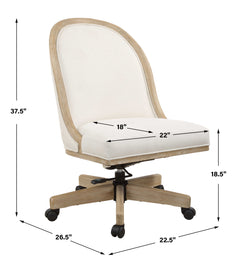 Lithe Light Oak Desk Chair - Ornate Home
