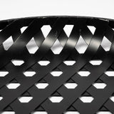 Lito Black Woven Metal Round Serving Trays (Set of 2) - Ornate Home