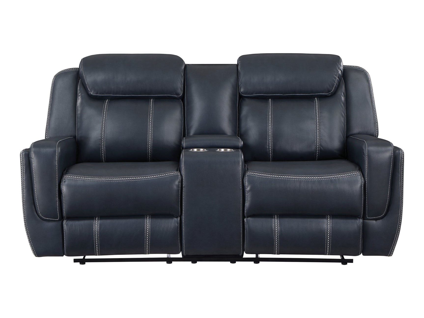 Littleton Blue Double Reclining Loveseat - Ornate Home
