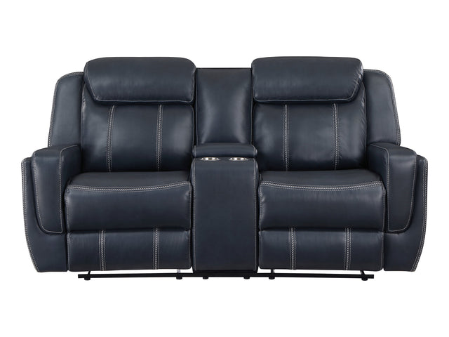 Littleton Blue Double Reclining Loveseat - Ornate Home