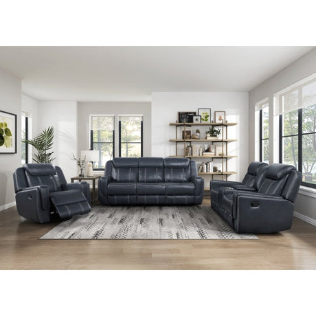 Littleton Blue Double Reclining Loveseat - Ornate Home