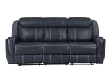 Littleton Blue Double Reclining Sofa - Ornate Home