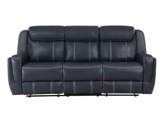 Littleton Blue Double Reclining Sofa - Ornate Home