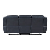 Littleton Blue Double Reclining Sofa - Ornate Home