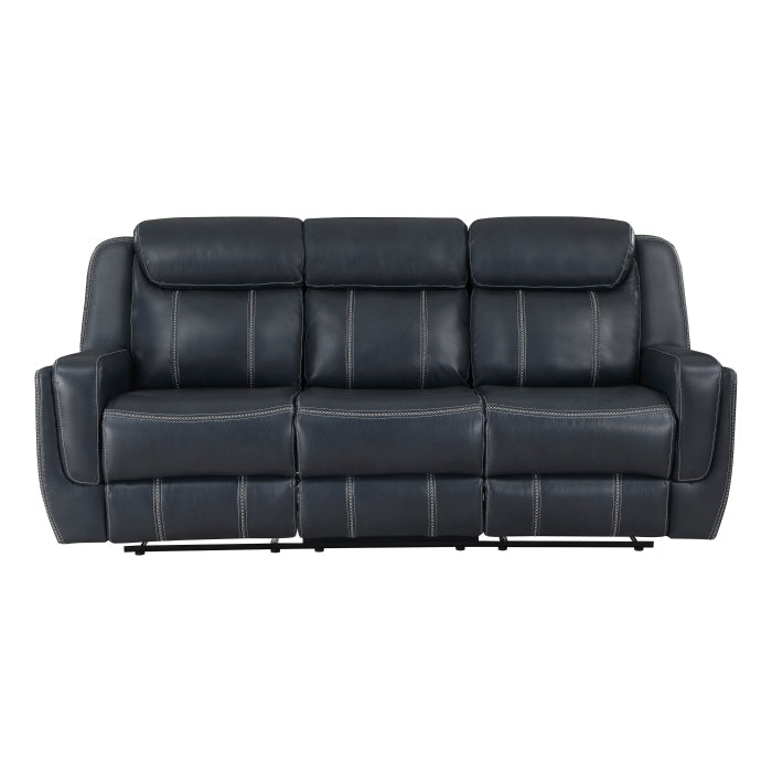 Littleton Blue Double Reclining Sofa - Ornate Home