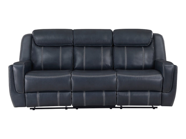 Littleton Blue Power Double Reclining Sofa - Ornate Home