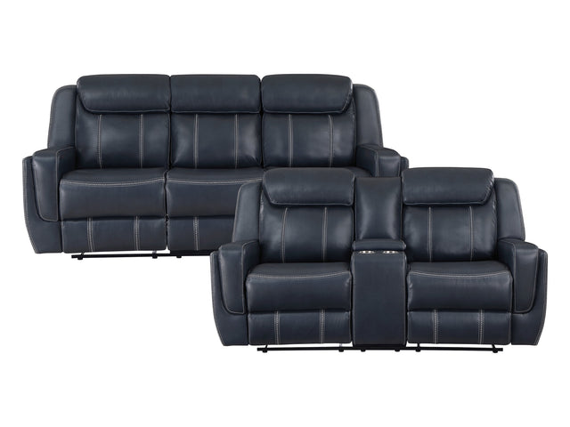 Littleton Blue Sofa & Loveseat - Ornate Home