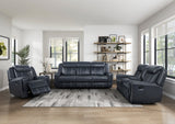 Littleton Blue Swivel Glider Reclining Chair - Ornate Home
