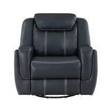 Littleton Blue Swivel Glider Reclining Chair - Ornate Home