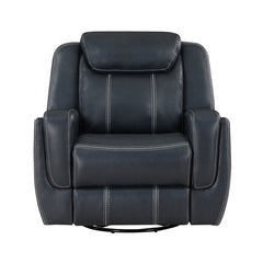 Littleton Blue Swivel Glider Reclining Chair - Ornate Home